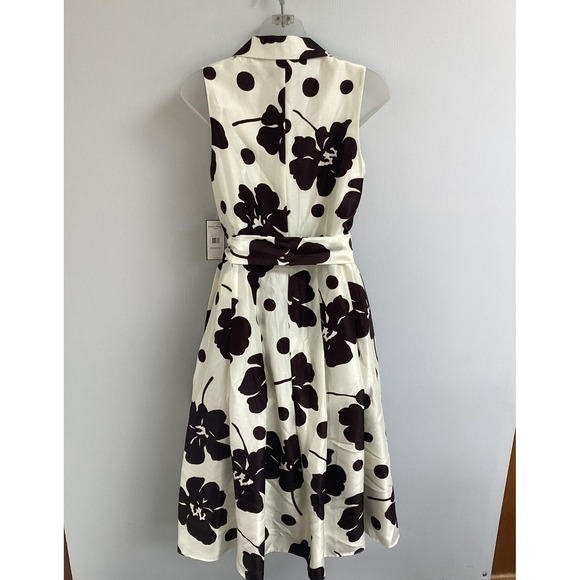 JESSICA HOWARD Sleeveless Wrap Dress NWT – Size 6 – Ivory Brown Floral - Picture 7 of 7